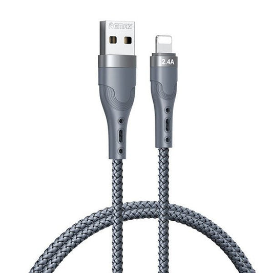 Remax Cable USB To Apple Lightning 8-pin 2 4A Sailing RC-C006 1 Meter Silver product photo