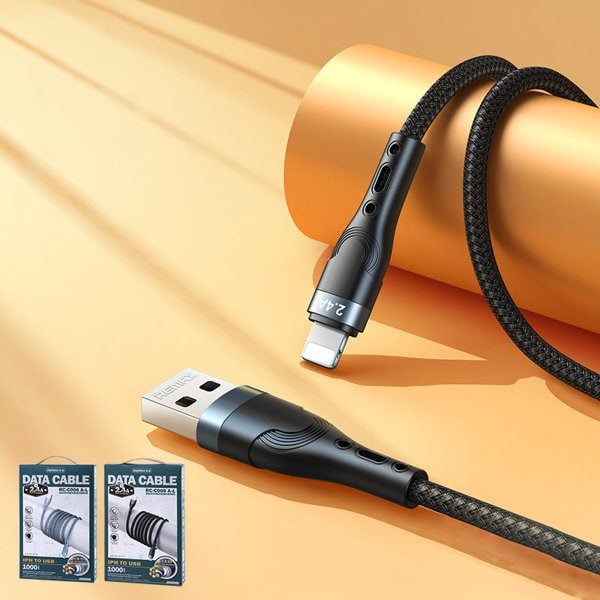 Remax Cable USB To Apple Lightning 8-pin 2 4A Sailing RC-C006 1 Meter Silver