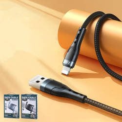 Remax USB cable - Lightning for charging and data transmission 2 4A 1m black product photo