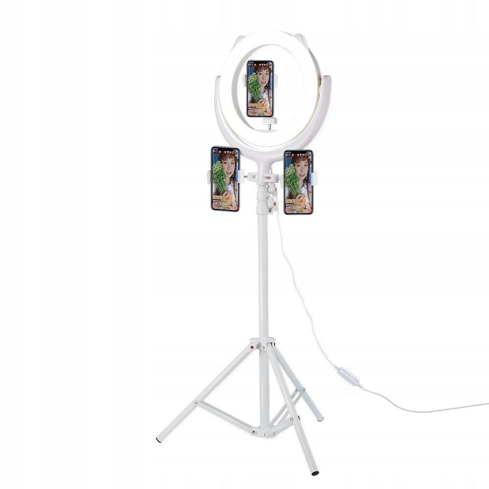 Remax LED Ring Stream floor lamp for 3 mobiles CK-01 white