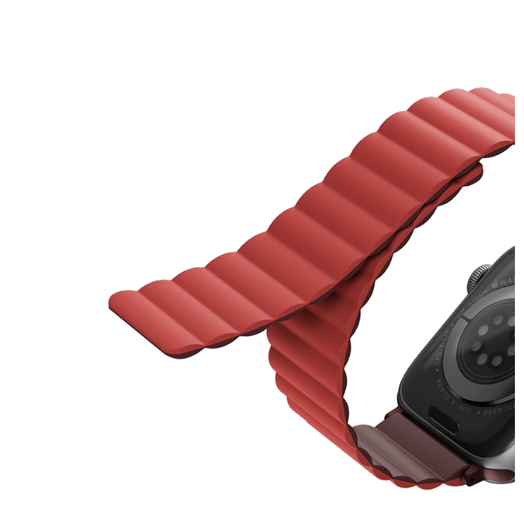 Uniq Apple Watch Series 1-7-SE Revix Magnetic Silicone Strap 38-41mm- Maroon