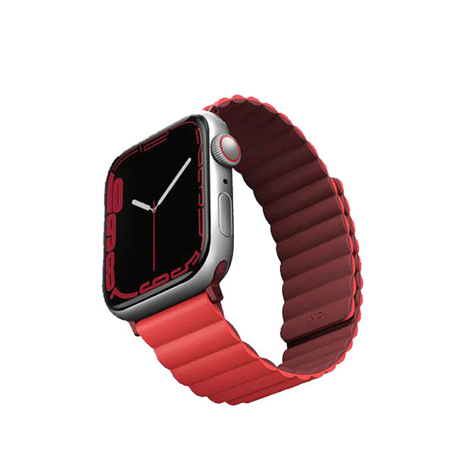 Uniq Apple Watch Series 1-7-SE Revix Magnetic Silicone Strap 38-41mm- Maroon product photo