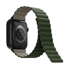 Uniq Apple Watch Series 1-7-SE Revix Magnetic Silicone Strap 38-41mm- Green product image