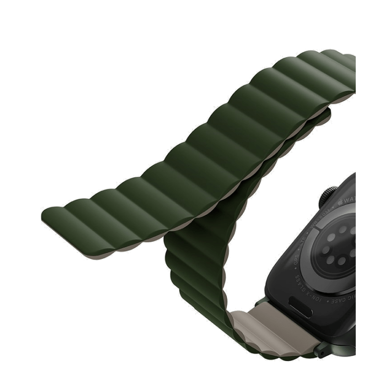Uniq Apple Watch Series 1-7-SE Revix Magnetic Silicone Strap 38-41mm- Green