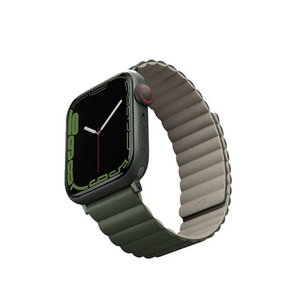 Uniq Apple Watch Series 1-7-SE Revix Magnetic Silicone Strap 42-45mm- Green product photo