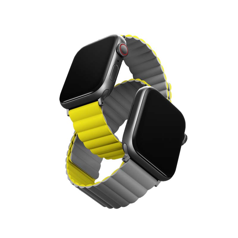 Uniq Apple Watch Series 1-7-SE Revix Magnetic Silicone Strap 42-45mm- Yellow