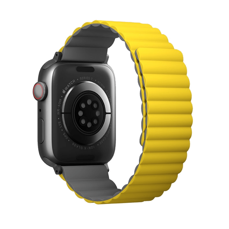 Uniq Apple Watch Series 1-7-SE Revix Magnetic Silicone Strap 42-45mm- Yellow product image
