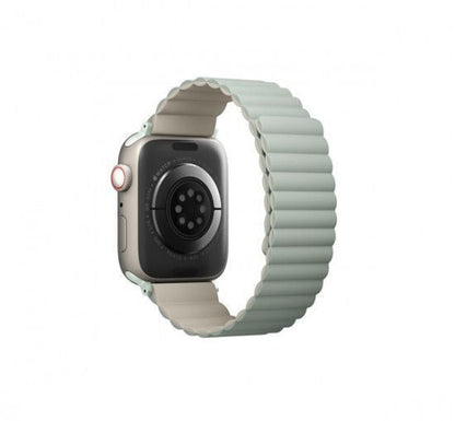 Uniq Apple Watch Series 1-7-SE Revix Magnetic Silicone Strap 38-41mm- Sage Beige