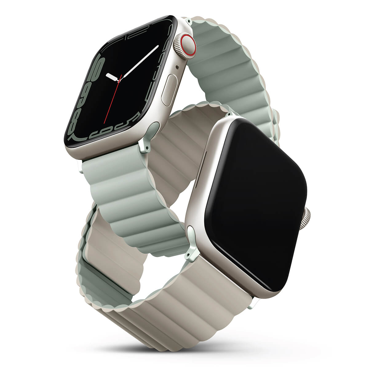 Uniq Apple Watch Series 1-7-SE Revix Magnetic Silicone Strap 38-41mm- Sage Beige