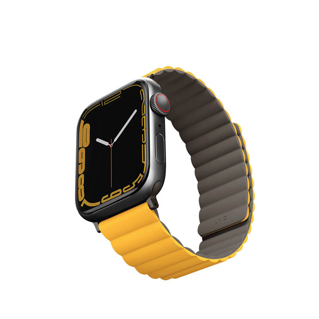 Uniq Apple Watch Series 1-7-SE Revix Magnetic Silicone Strap 42-45mm- Yellow product photo