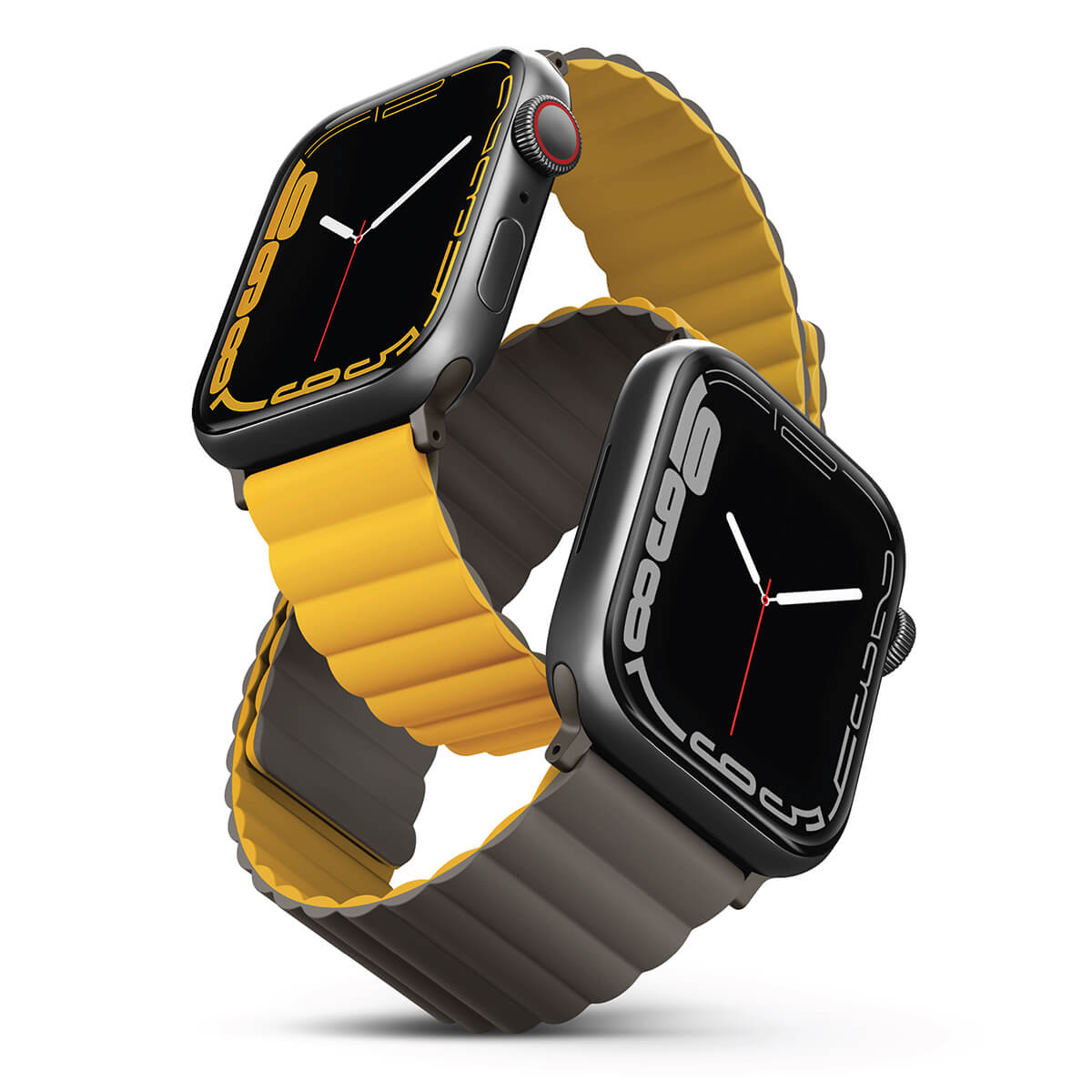 Uniq Apple Watch Series 1-7-SE Revix Magnetic Silicone Strap 42-45mm- Yellow product photo