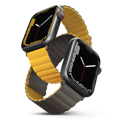 Uniq Apple Watch Series 1-7-SE Revix Magnetic Silicone Strap 42-45mm- Yellow product photo