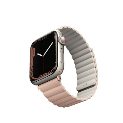 Uniq Apple Watch Series 1-7-SE Revix Magnetic Silicone Strap 38-41mm- Pink Beige