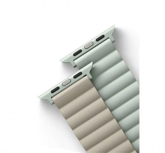 Uniq Apple Watch Series 1-7-SE Revix Magnetic Silicone Strap 42-45mm- Sage Beige