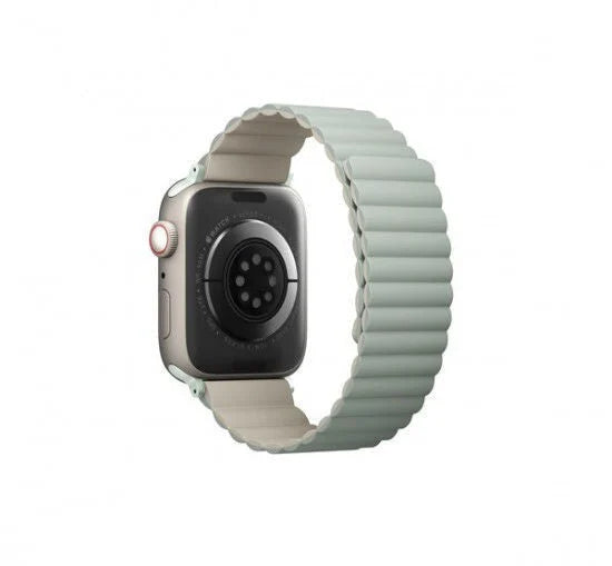 Uniq Apple Watch Series 1-7-SE Revix Magnetic Silicone Strap 42-45mm- Sage Beige