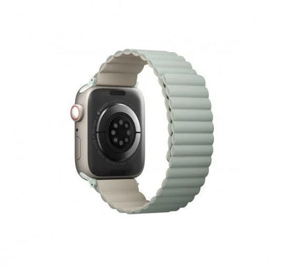 Uniq Apple Watch Series 1-7-SE Revix Magnetic Silicone Strap 42-45mm- Sage Beige