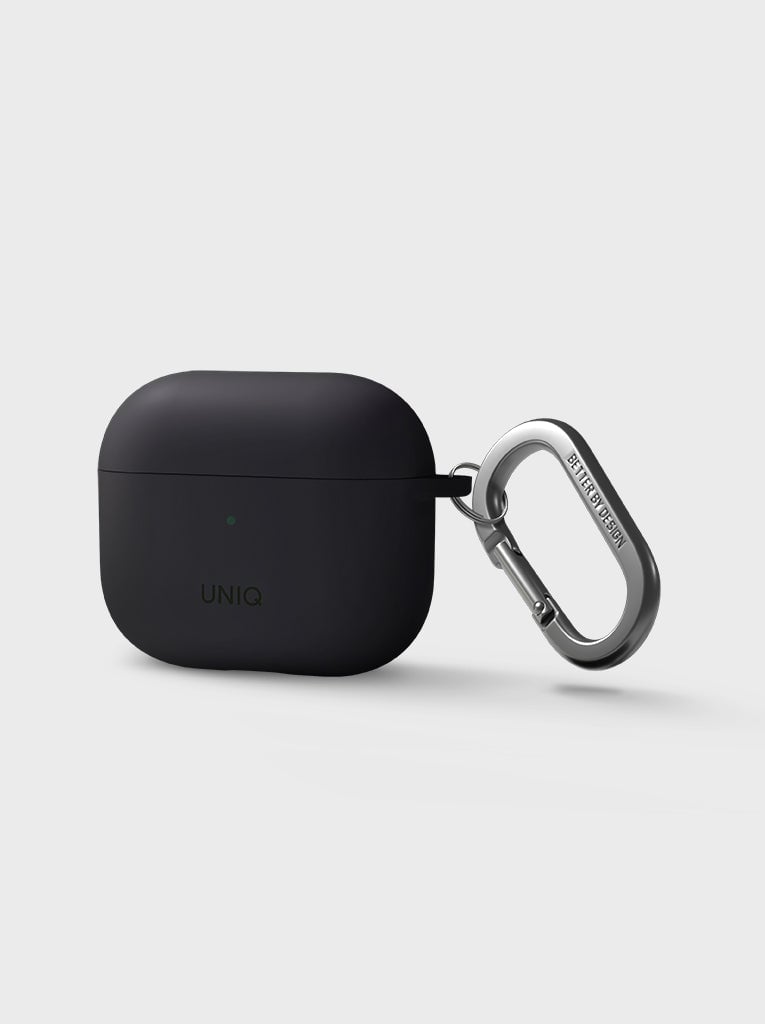 Uniq AirPods 3 Nexo Silicone Hang Case with Sports Ear Hooks - Grey product photo