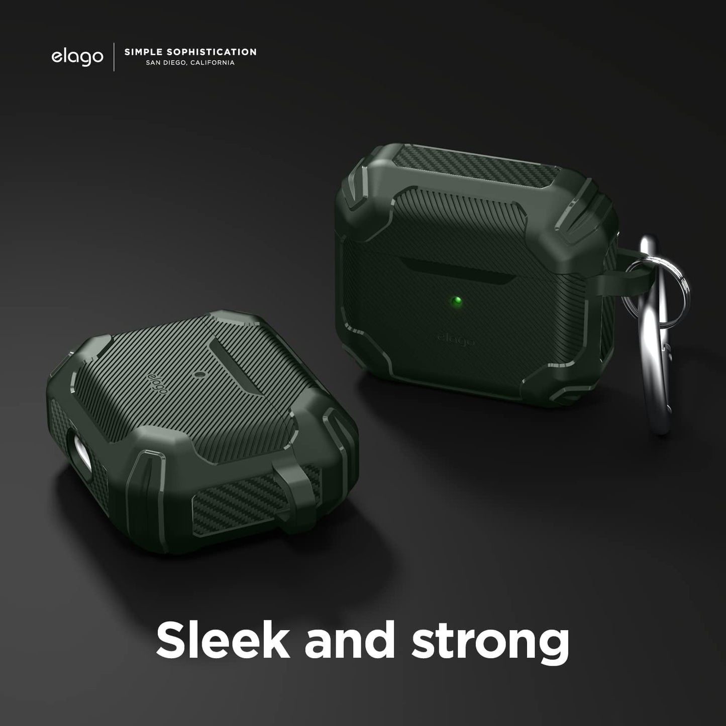 Elago AirPods 3 Solid Armor Case Cover Dark Green product photo
