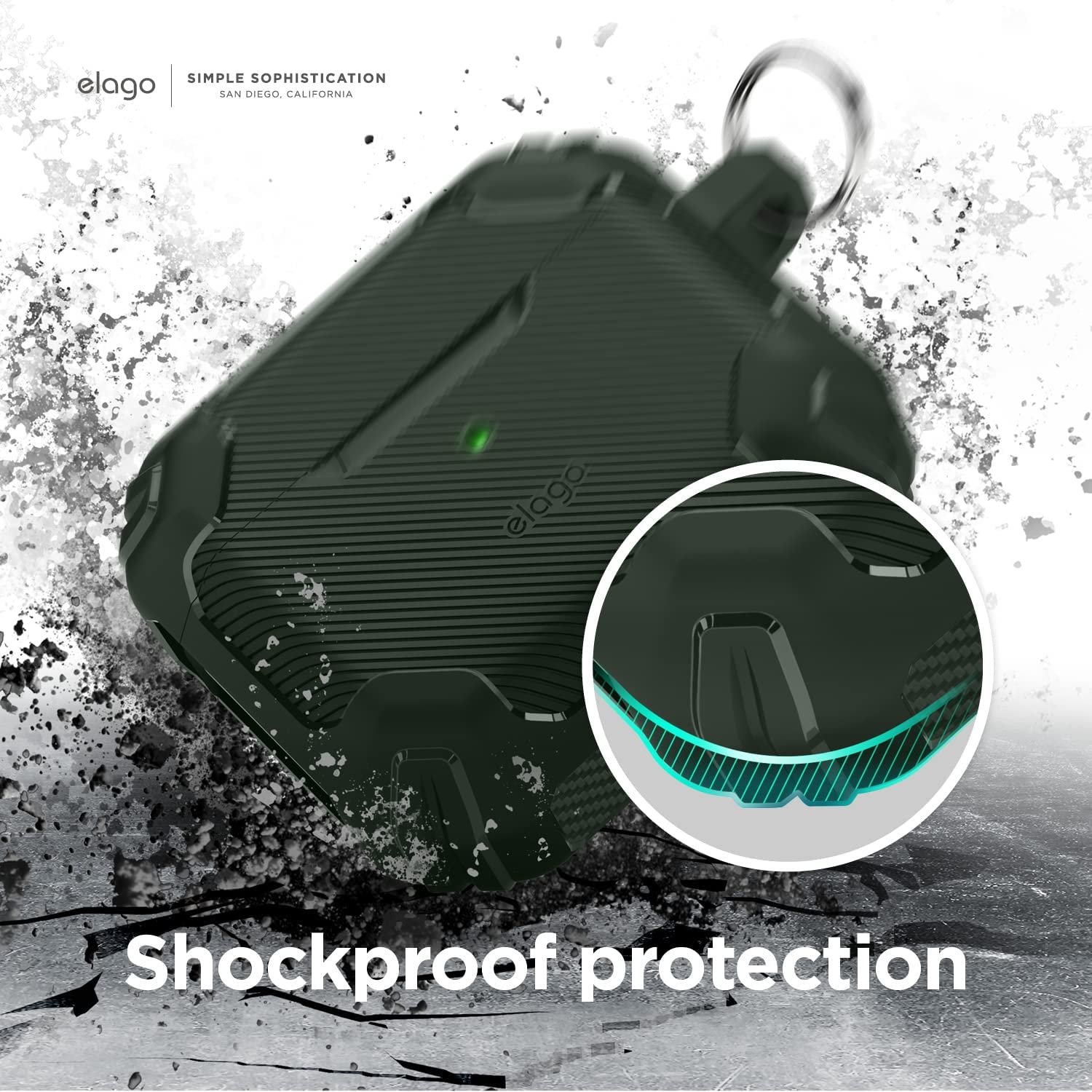 Elago AirPods 3 Solid Armor Case Cover Dark Green additional product image