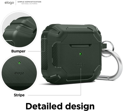 Elago AirPods 3 Solid Armor Case Cover Dark Green product image