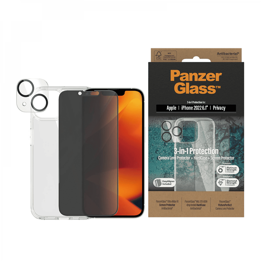 PanzerGlass iPhone 14 Bundle Screen Protector Privacy