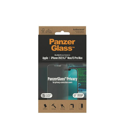 PanzerGlass iPhone 14 Plus Antibacterial Rimpered Glass Ultra Wide Fit Privacy