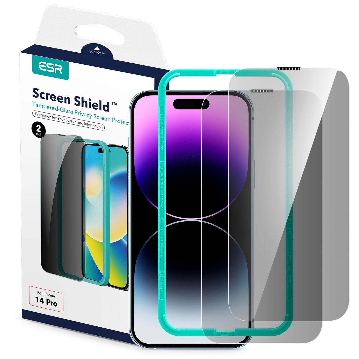 ESR iPhone 14 Pro Max Privacy Screen Protector- 2Pack product photo