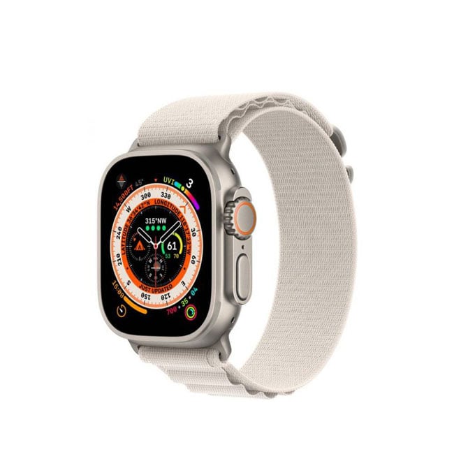 Apple Watch Ultra GPS + Cellular 49mm Titanium Case Starlight Alpine Loop Medium