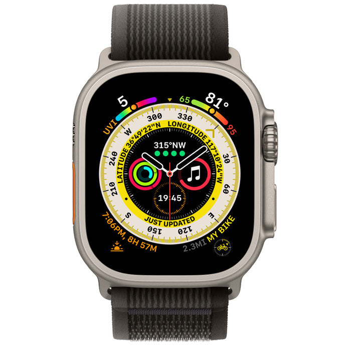 Apple Watch Ultra GPS+Cellular Black Gray Trail Loop Titanium Case S M - 49MM