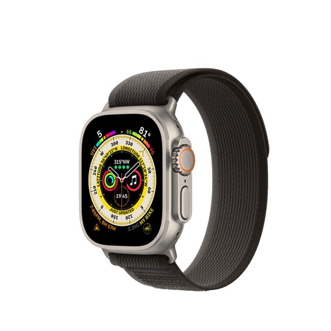 Apple Watch Ultra GPS+Cellular Black Gray Trail Loop Titanium Case S M - 49MM