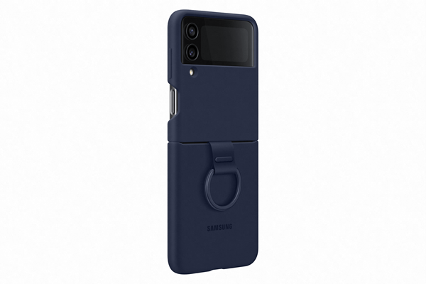 Samsung Galaxy Z Flip4 Silicon Cover with Ring -Navy additional product image