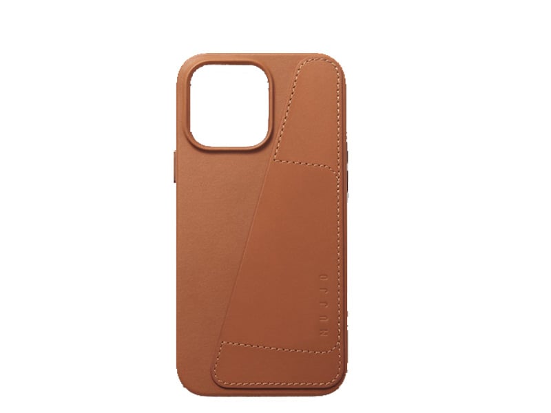 Mujjo iPhone 14 Pro Max Leather Wallet Case -Tan product photo