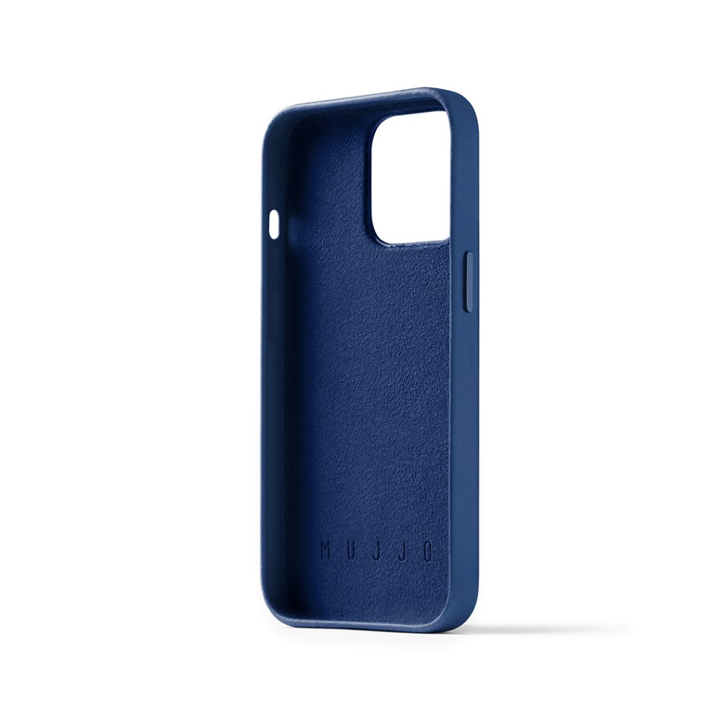 Mujjo iPhone 14 Pro Max Leather Wallet Case -Blue
