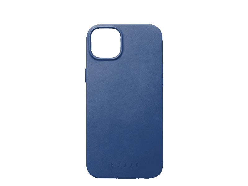 Mujjo iPhone 14 Plus Full Leather Case with MagSafe - Blue product photo