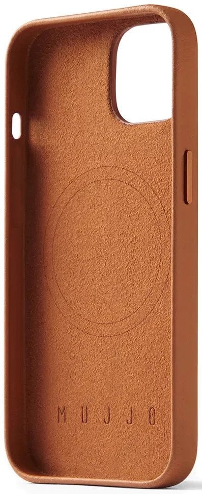 Mujjo iPhone 14 Plus Full Leather Case with MagSafe - Tan product photo
