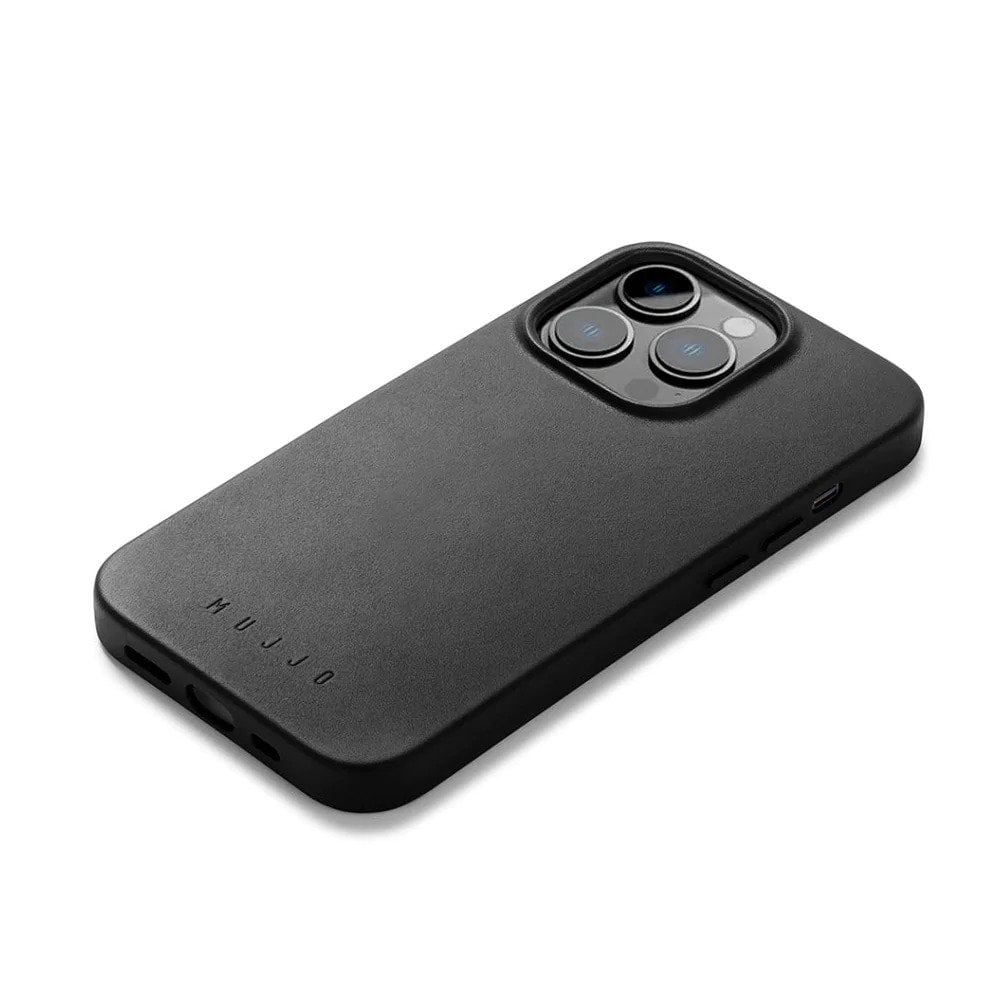 Mujjo iPhone 14 Pro Full Leather Case with MagSafe - Black product photo
