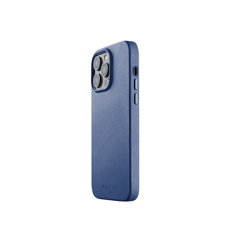 Mujjo iPhone 14 Pro Full Leather Case with MagSafe - Blue product photo