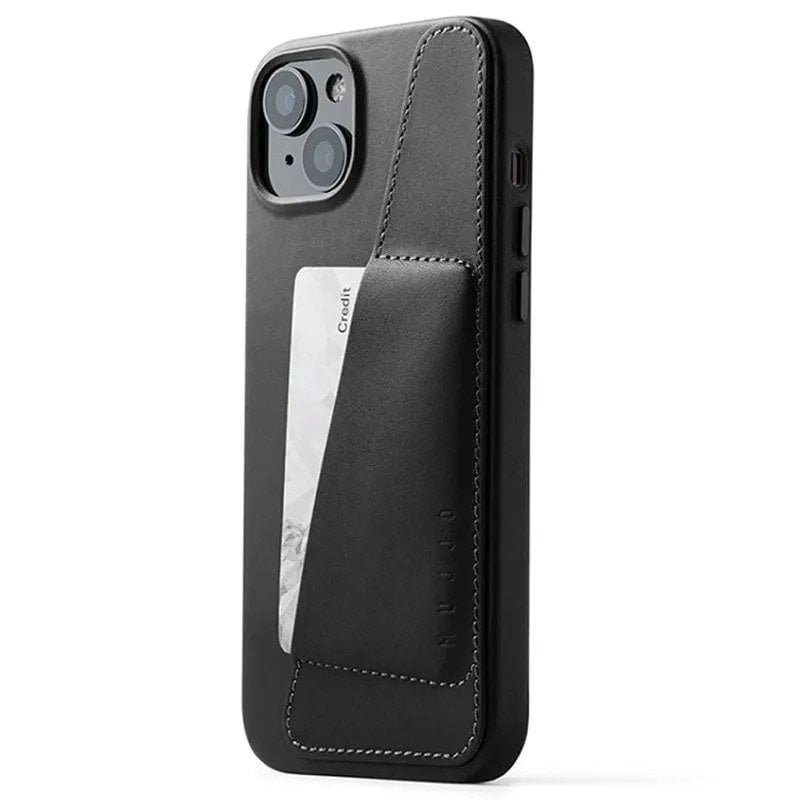 Mujjo iPhone 14 Plus Leather Wallet Case -Black product photo
