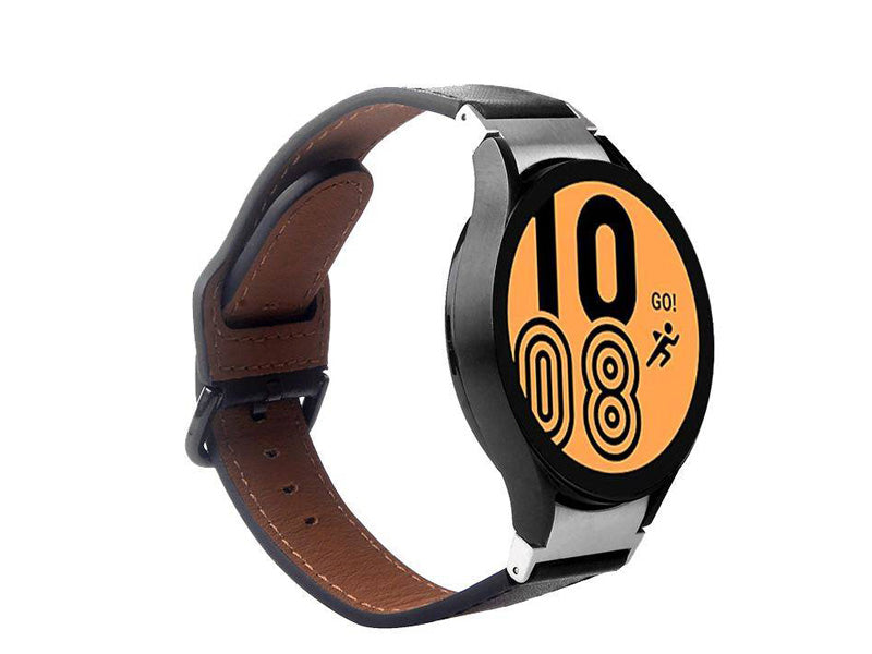Puro Galaxy Watch4 4 Classic Leather Band- Black product photo