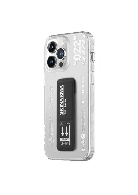 Skinarma iPhone 14 Pro Taihi Sora Case holder and holder - Clear Black
