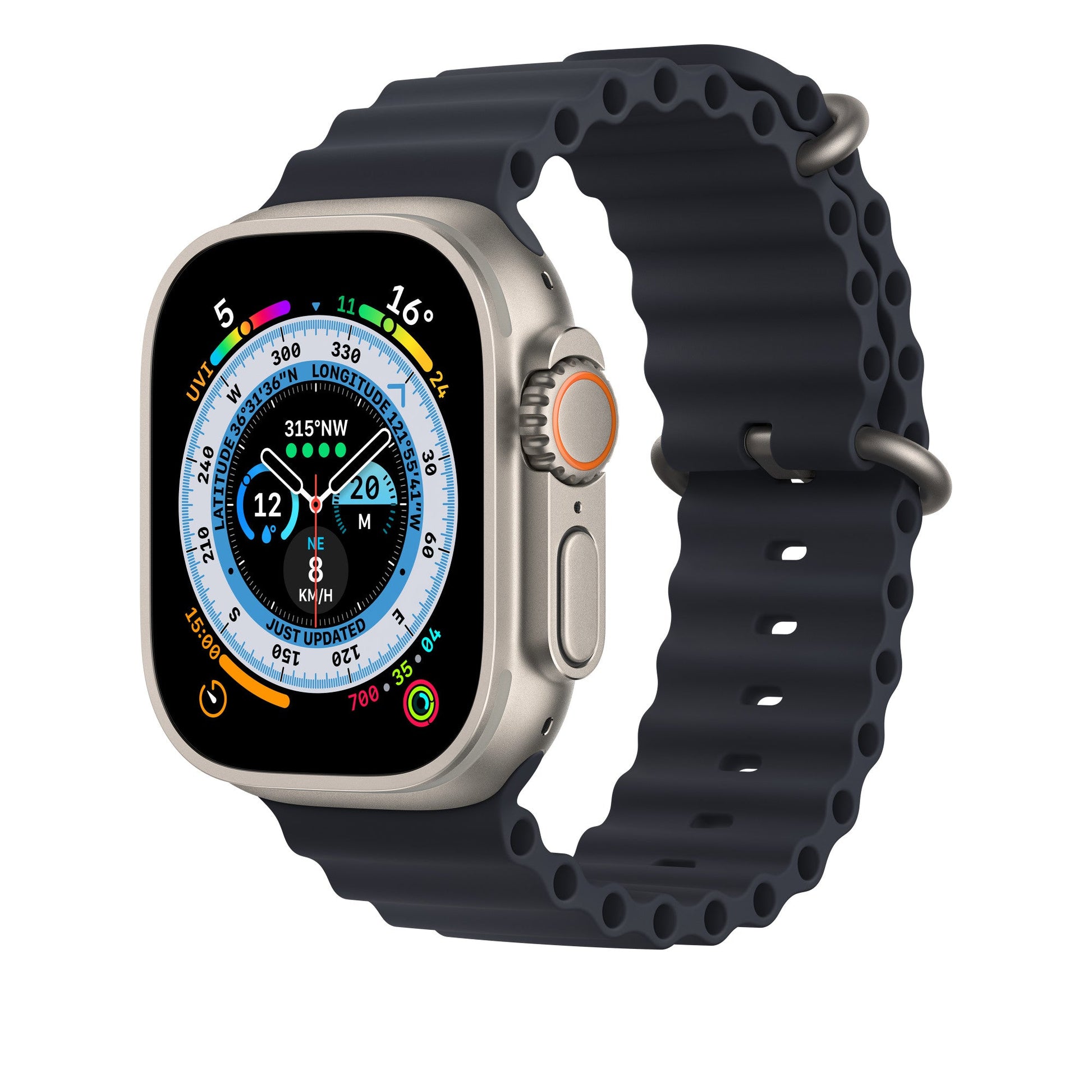 Apple Watch Strap 49mm Ocean Band -Midnight product photo