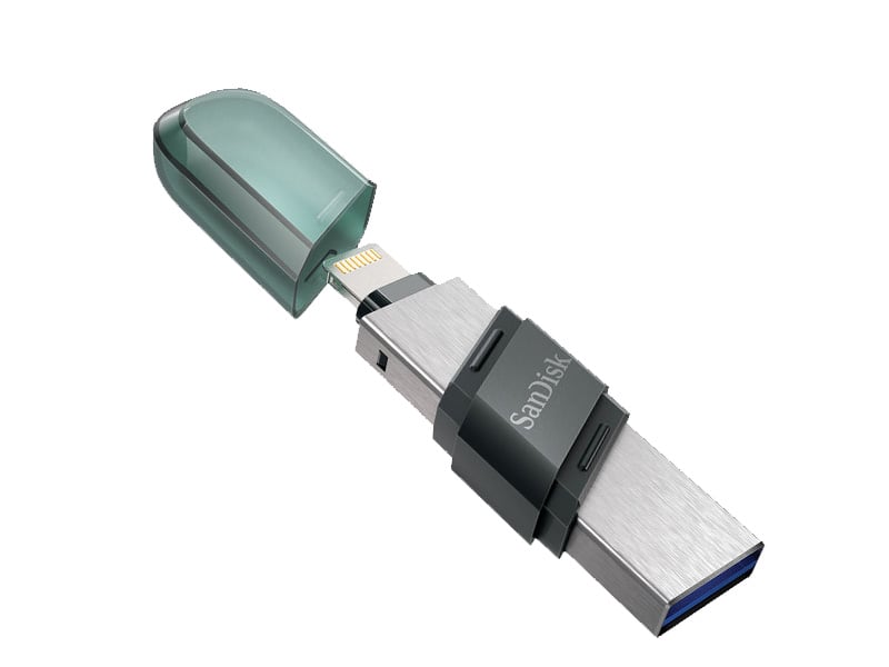 SanDisk 128GB iXpand 2-in-1 Flash Drive Flip power bank product photo