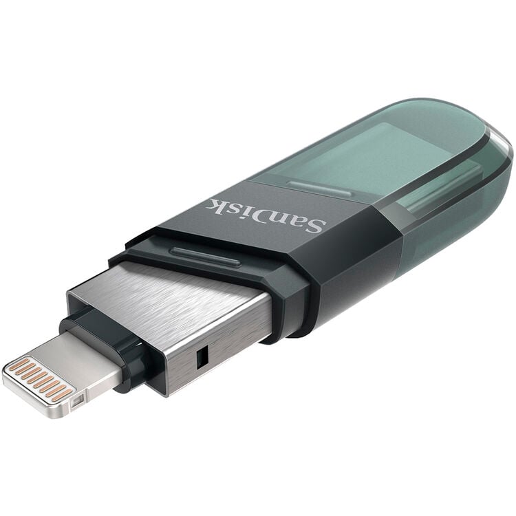 SanDisk 128GB iXpand 2-in-1 Flash Drive Flip power bank product photo