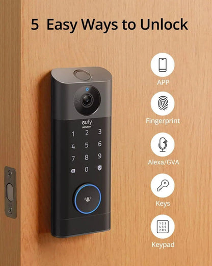 Eufy Security Video Smart Lock 3-in-1 Black product photo