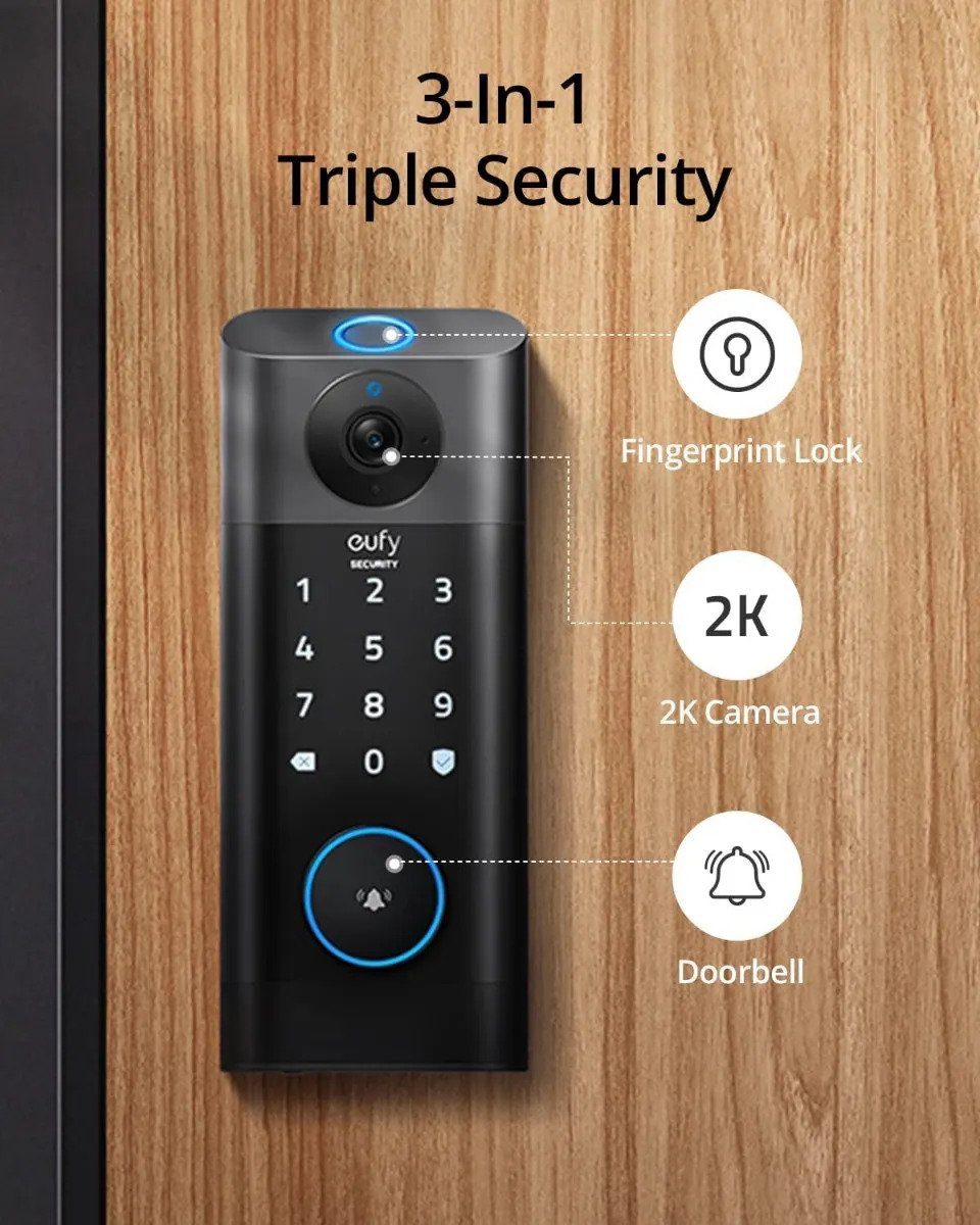 Eufy Security Video Smart Lock 3-in-1 Black additional product image