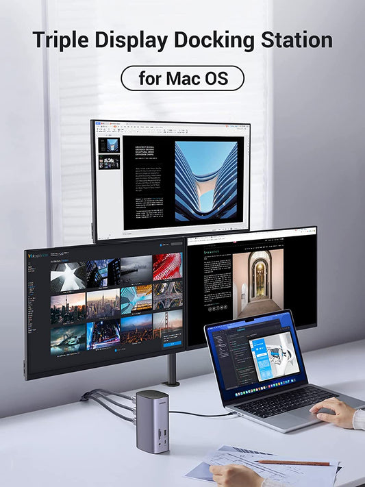 Ugreen USB C Triple Display Docking Station 12-in-1 product photo