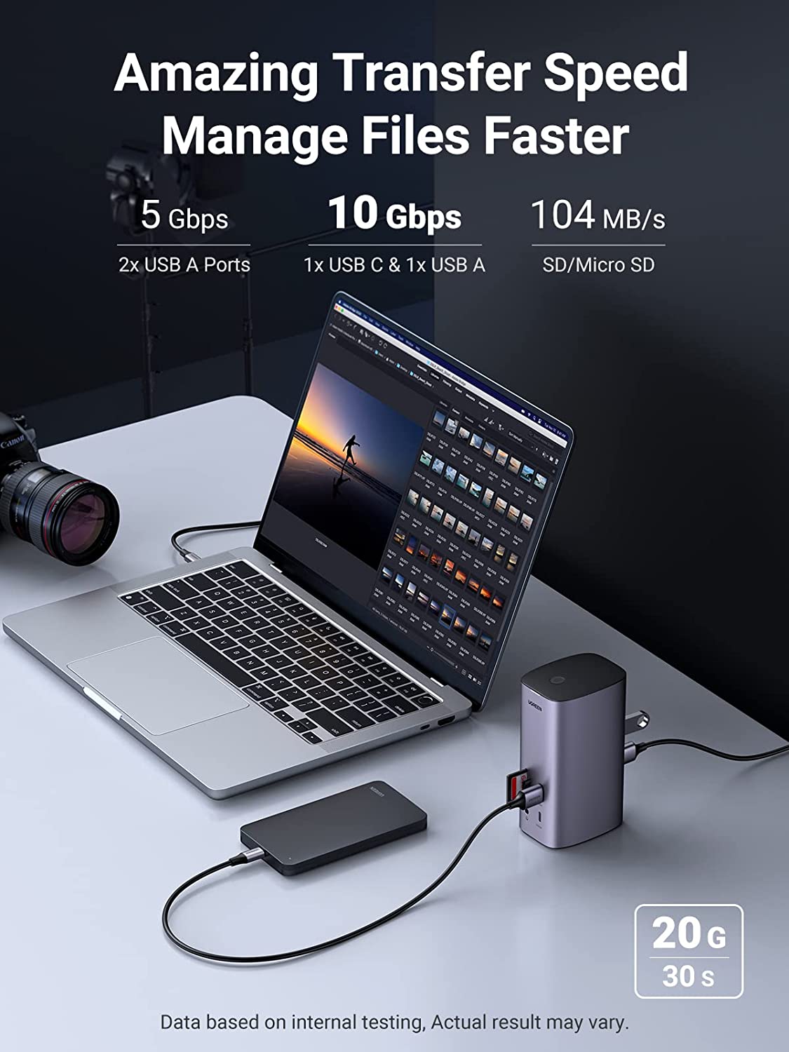 Ugreen USB C Triple Display Docking Station 12-in-1 product photo