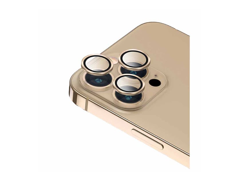 Uniq iPhone 13 Pro 13 Pro Max OPTIX Lens Protector Champagne_ Gold product photo