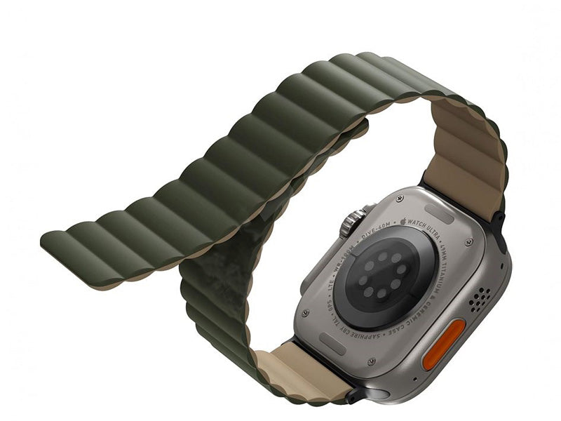 Uniq Revix Reversible Magnetic Strap for Apple Watch 42 44 45 Ultra 49mm Green