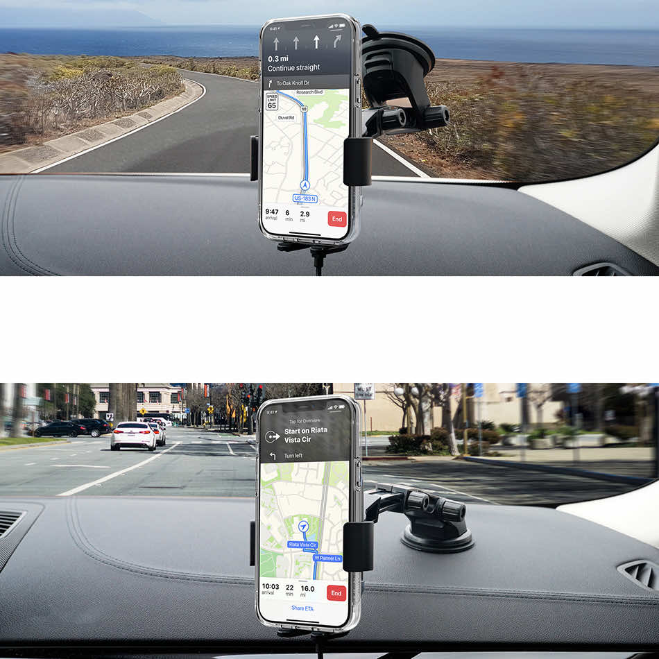 Elago Wireless Car Charger with Auto Clamping Car Mount 15W black additional product image